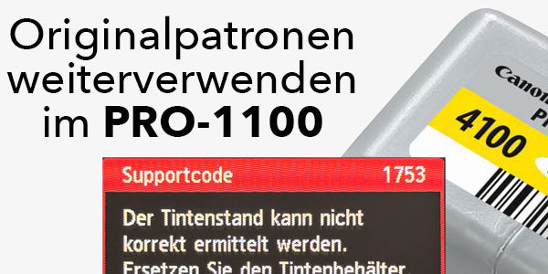 Tinte nachfüllen beim imagePROGRAF Pro-1100