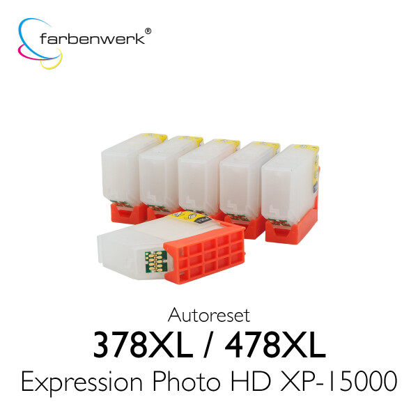 Refillable Cartridge for Expression Photo HD XP-15000 (Autoreset) Cyan T3782