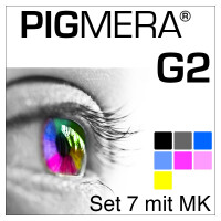 farbenwerk Pigmera G2 7-Flaschen-Set mit Matte-Black