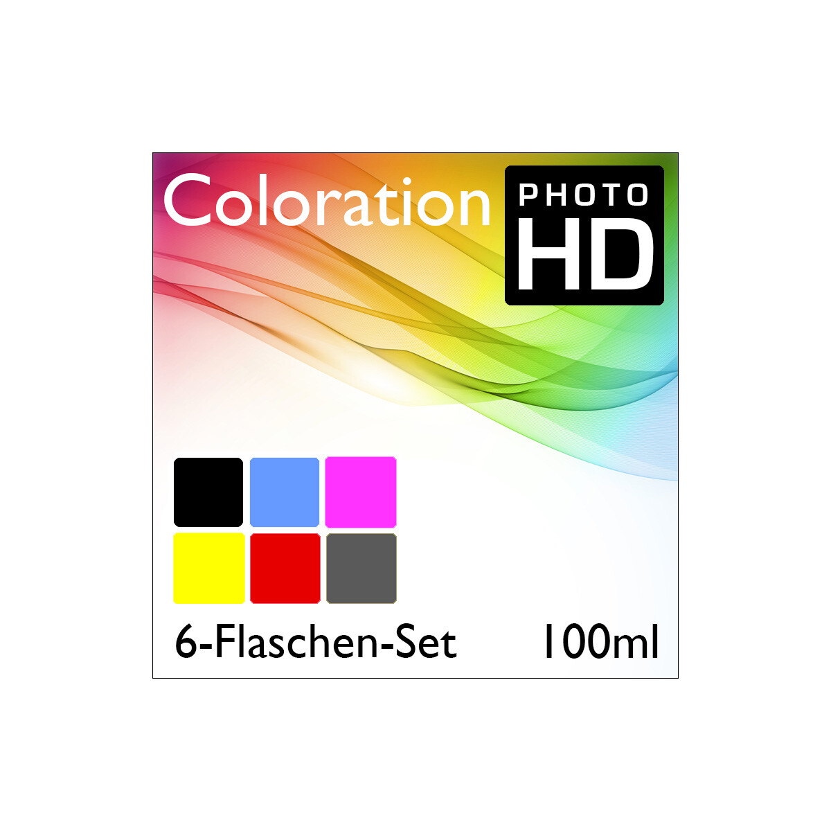 Coloration PhotoHD 6-Flaschen-Set  (mit R,GY) 100ml