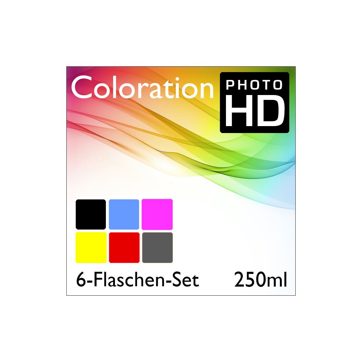 Coloration PhotoHD 6-Flaschen-Set (mit R,GY) 250ml