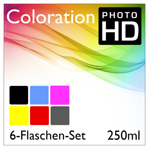 Coloration PhotoHD 6-BottleSet (with R,GY) 250ml