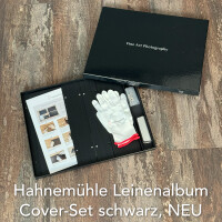 Hahnemühle Leinenalbum Cover-Set schwarz 12x12 Zoll (geöffnete Packung)