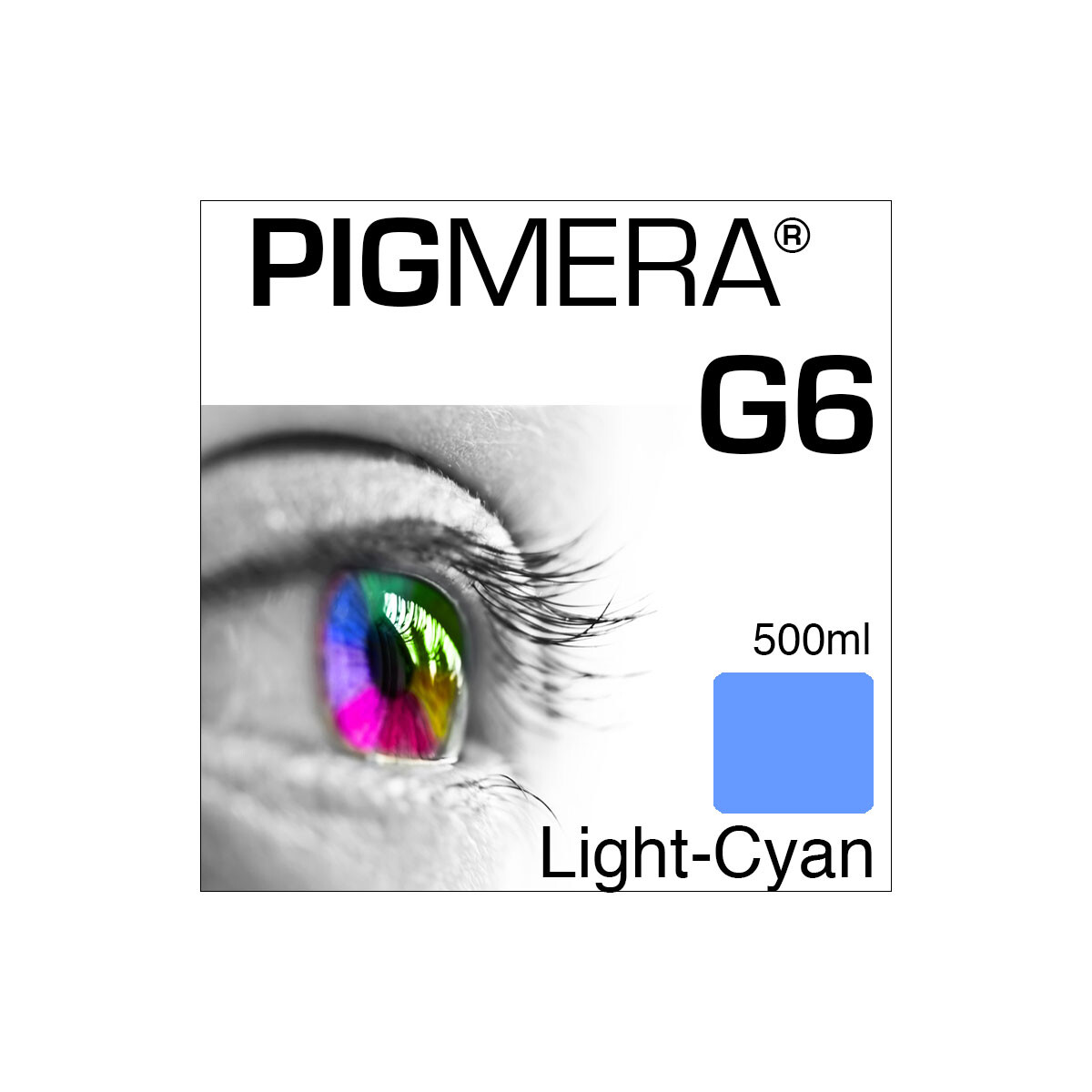 farbenwerk Pigmera G6 Flasche Light-Cyan 500ml
