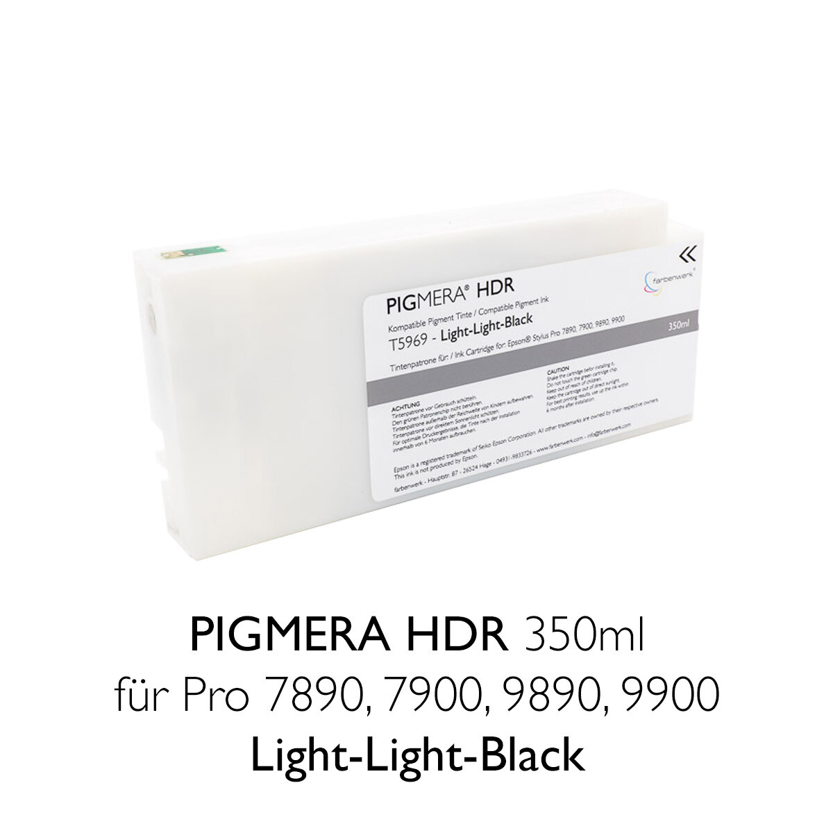 Kompatible Tintenpatrone Pigmera HDR 350ml T5969...