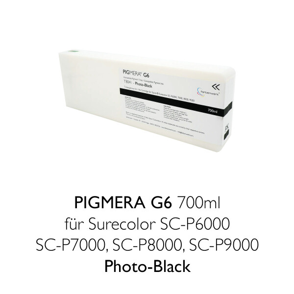 Kompatible Tintenpatrone Pigmera G6 700ml T8041 Photo-Black