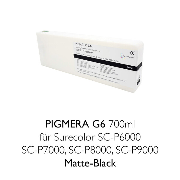 farbenwerk Pigmera G6 ink cartridge 700ml T8048 Matte-Black