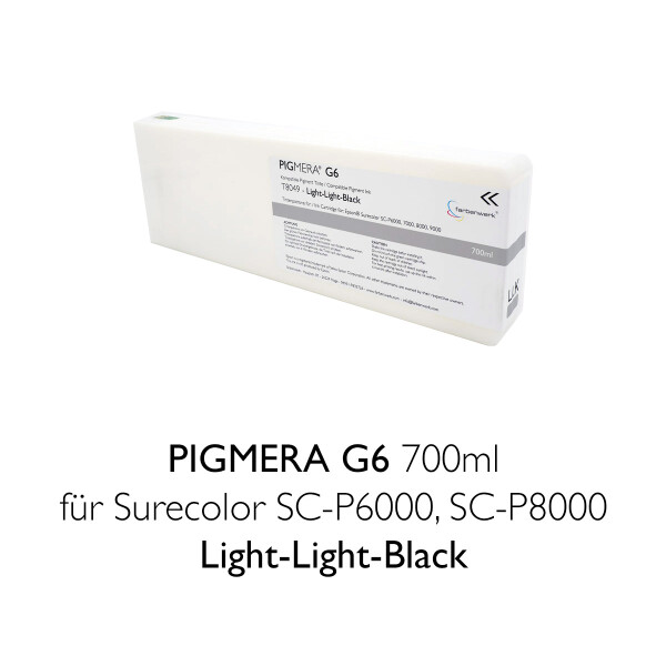 farbenwerk Pigmera G6 ink cartridge 700ml T8049 Light-Light-Black