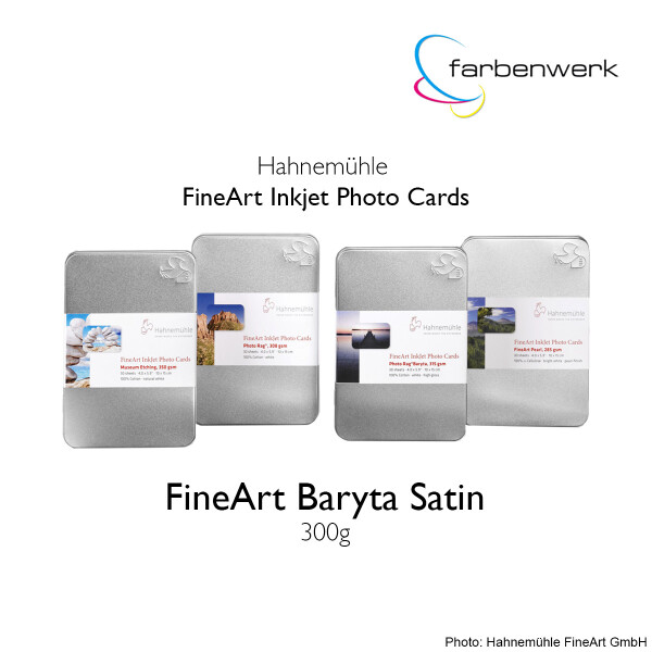 Hahnemühle Photo Cards FineArt Baryta Satin 30 Blatt 10x15cm